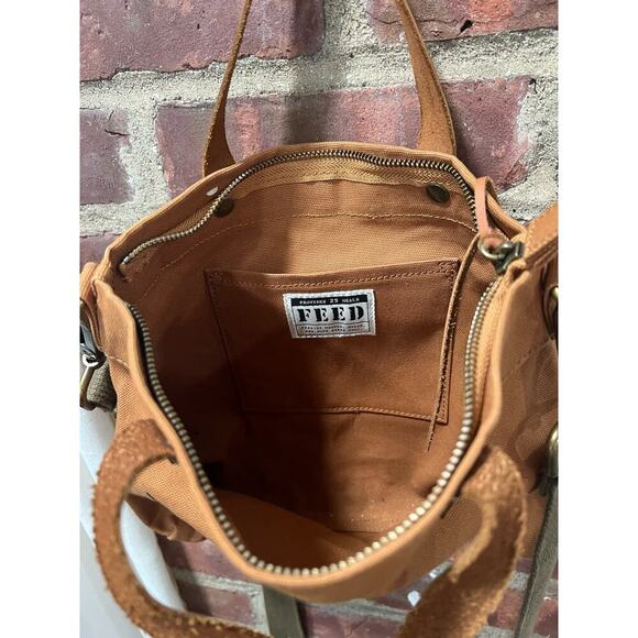 FEED Boho Crossbody Canvas & Leather Bag - Picture 5 of 5